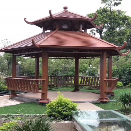 呼和浩特铝合金六角双层凉亭