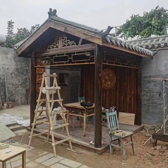 呼和浩特古典两坡亭子制作案例