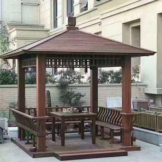 呼和浩特中式庭院景观休闲凉亭制作案例